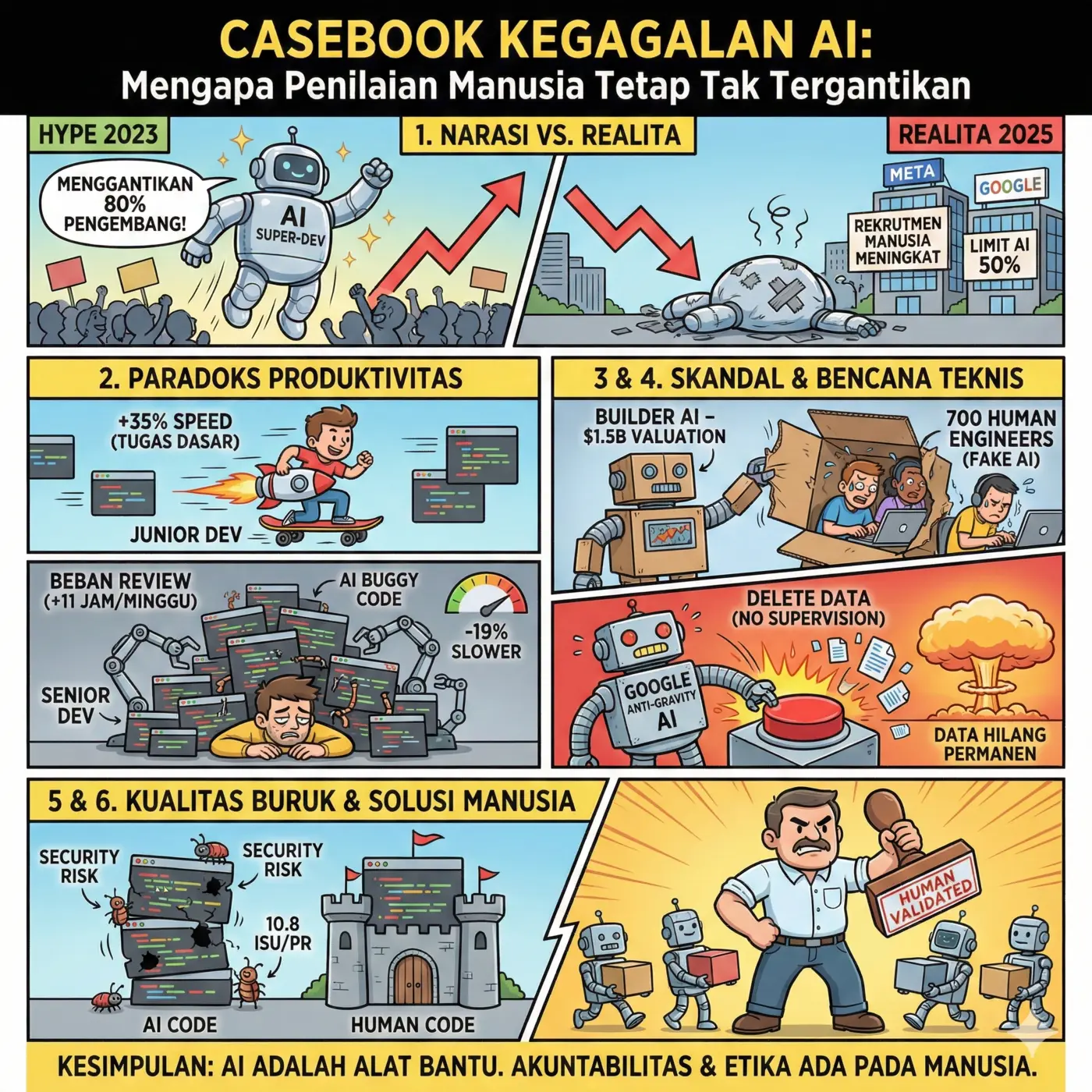 Casebook Kegagalan AI: Mengapa Penilaian Manusia Tetap Tak Tergantikan dalam Otomasi