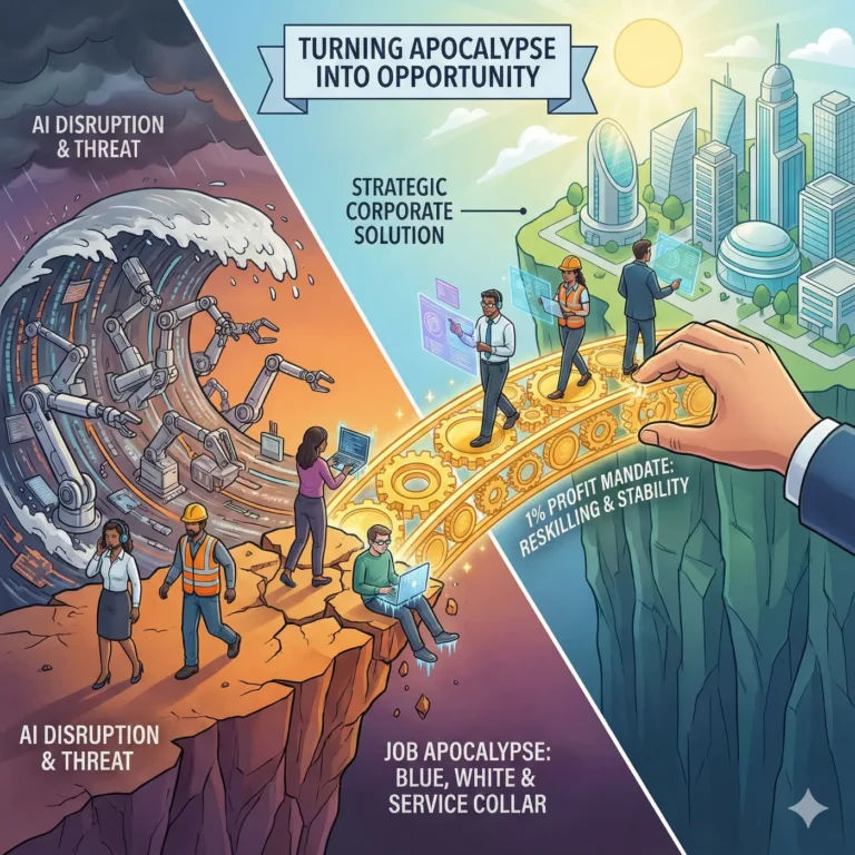Kiamat Pekerjaan Akibat AI: Menganalisis Disrupsi dan Mengusulkan Solusi Korporat Strategis
