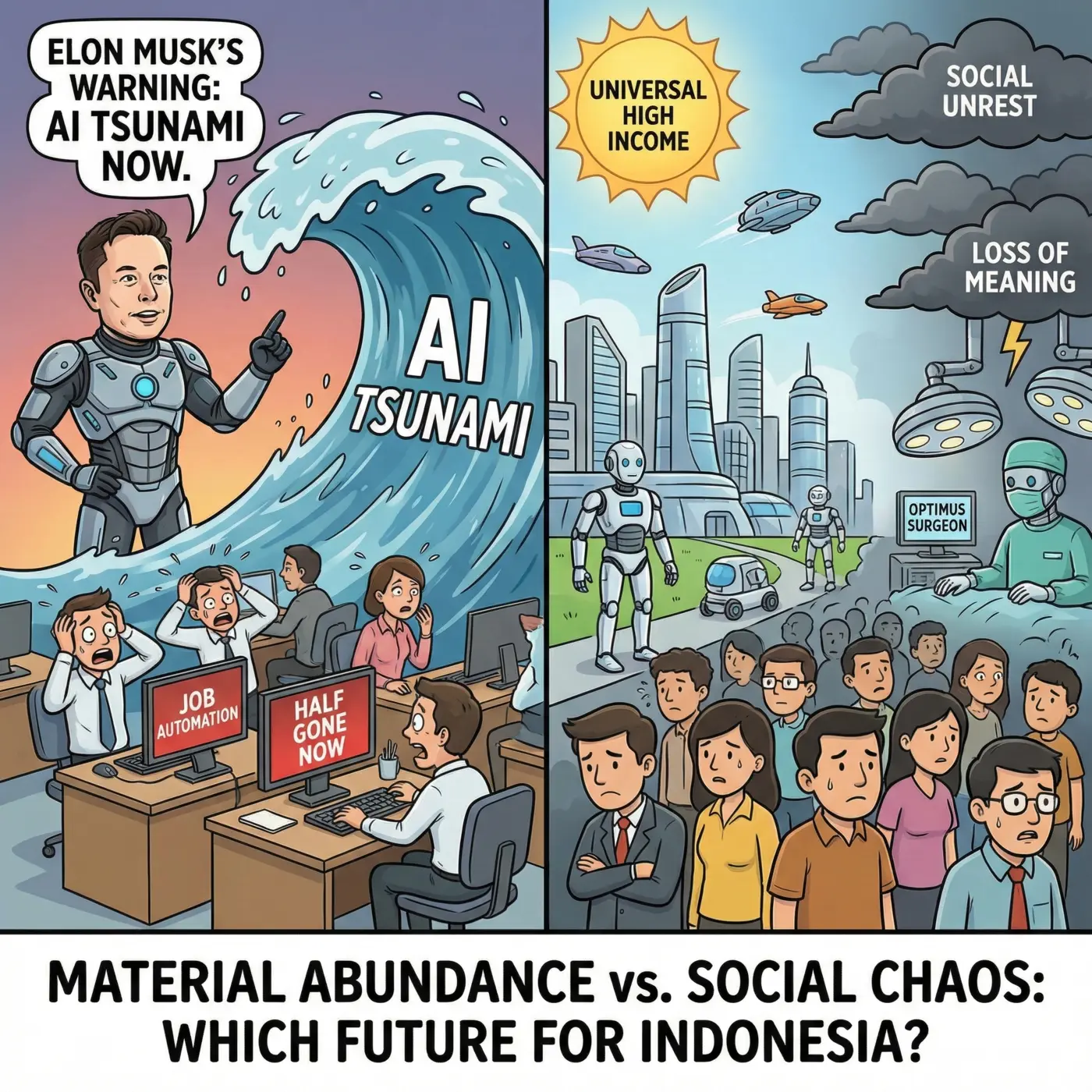 Peringatan Keras Elon Musk – Setengah Pekerjaan Kantoran Bisa Hilang Sekarang Juga. Apa Artinya Bagi Kita?