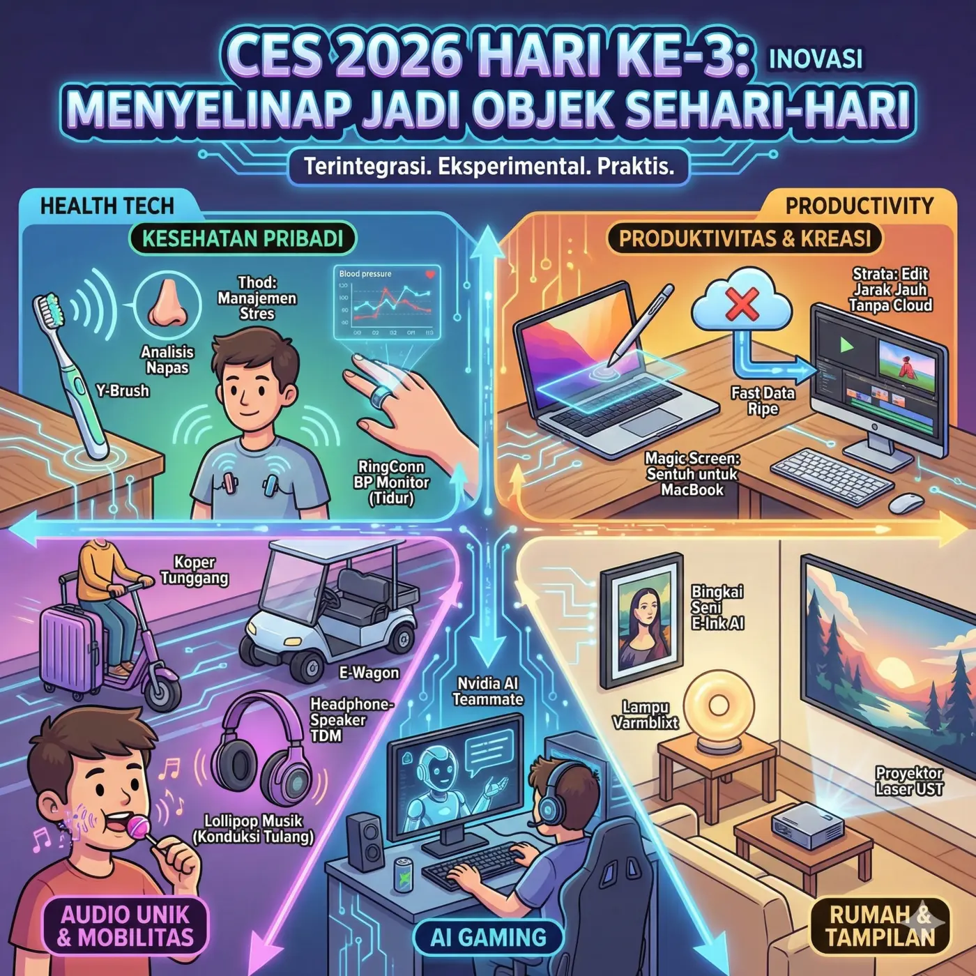 Tren Teknologi Konsumen: Inovasi Utama dari CES 2026 (Hari 3)