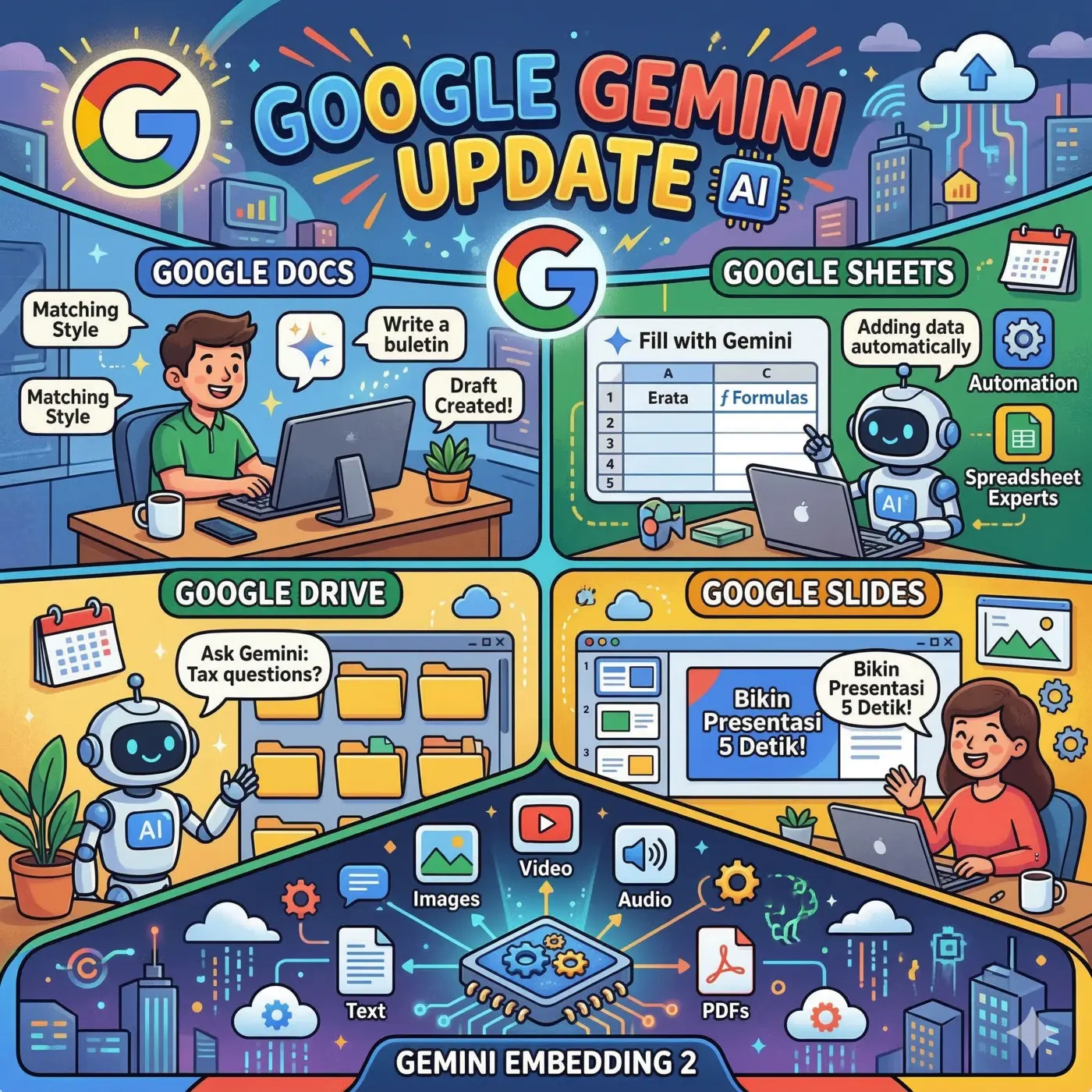 Update Google Gemini (12 Maret 2026): Mengubah Google Workspace Menjadi Asisten AI Super Pintar