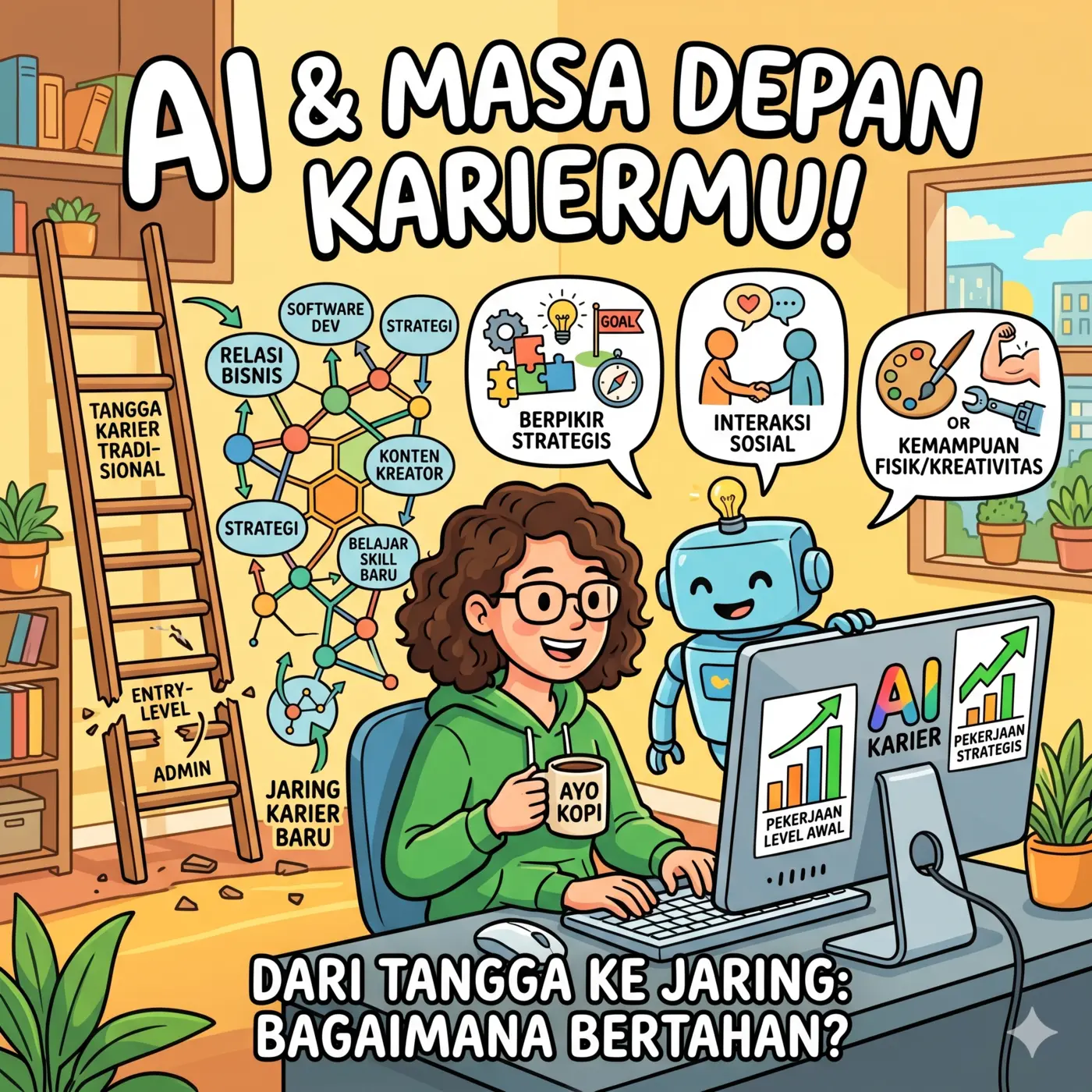 Jenjang Karier Udah Kuno Kenapa AI Bikin Aturan Main Dunia Kerja Berubah Total