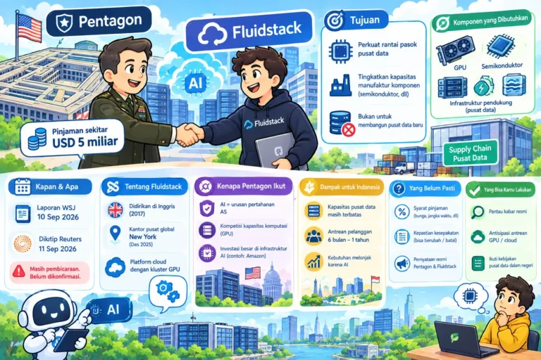 Pentagon Dikabarkan Siap Pinjamkan USD 5 Miliar ke Startup Cloud AI Fluidstack