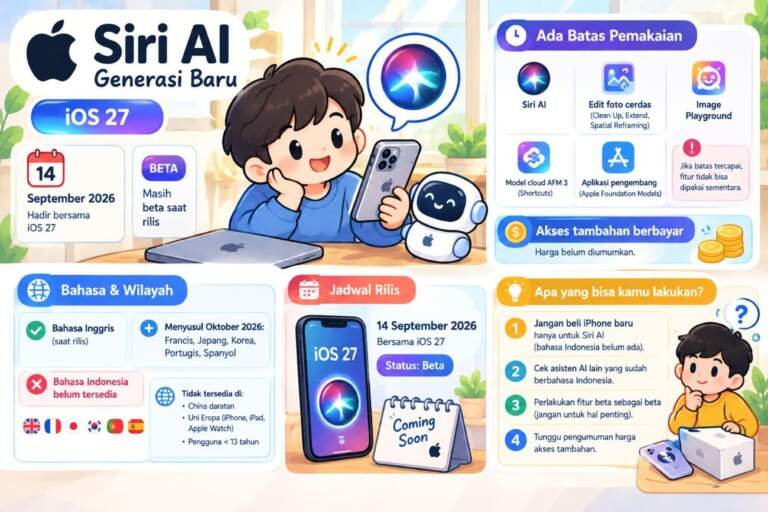 Siri AI Hadir di iOS 27, tapi Ada Batas Harian dan Belum Bisa Berbahasa Indonesia