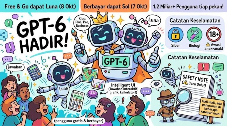 GPT-6 Kini untuk Semua Pengguna ChatGPT, Termasuk yang Gratis, Lengkap dengan Intelligent UI