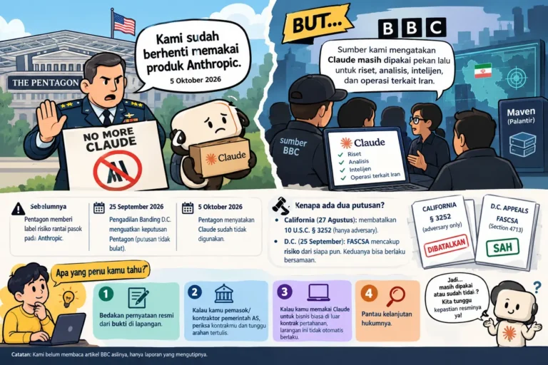 Pentagon Mengaku Sudah Berhenti Pakai Claude, Tapi Sumber BBC Bilang Masih Dipakai Pekan Lalu